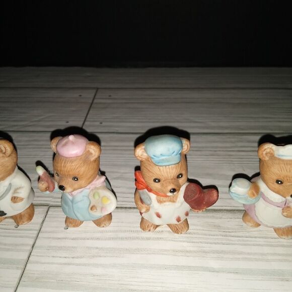 Homco Vintage 1980 Set Of 6 Collectible Career Professional Bear Figurines #8820 - Picture 6 of 10